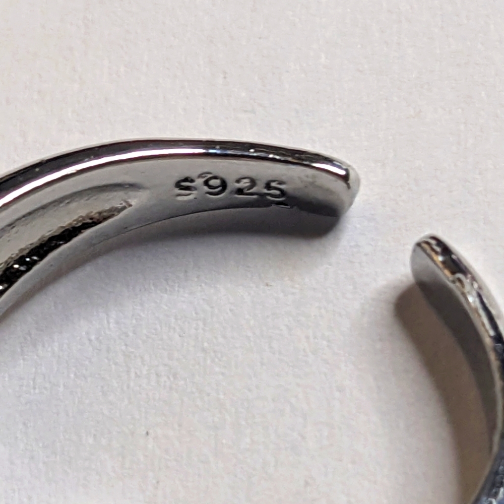 925 Sterling Silver Celestial‎ Moonstone & Gemstone Statement Ring - Picture 3 of 3